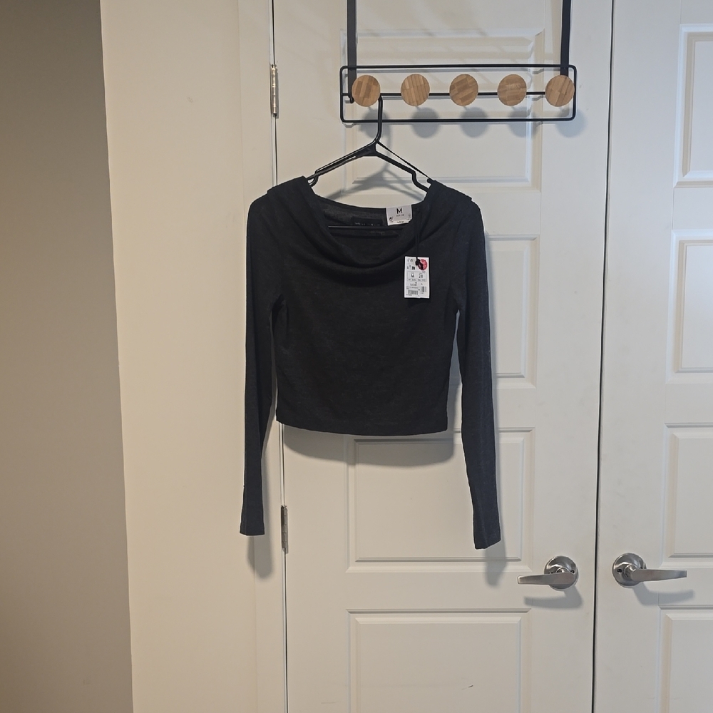 Lefties Charcoal Long Sleeve Top